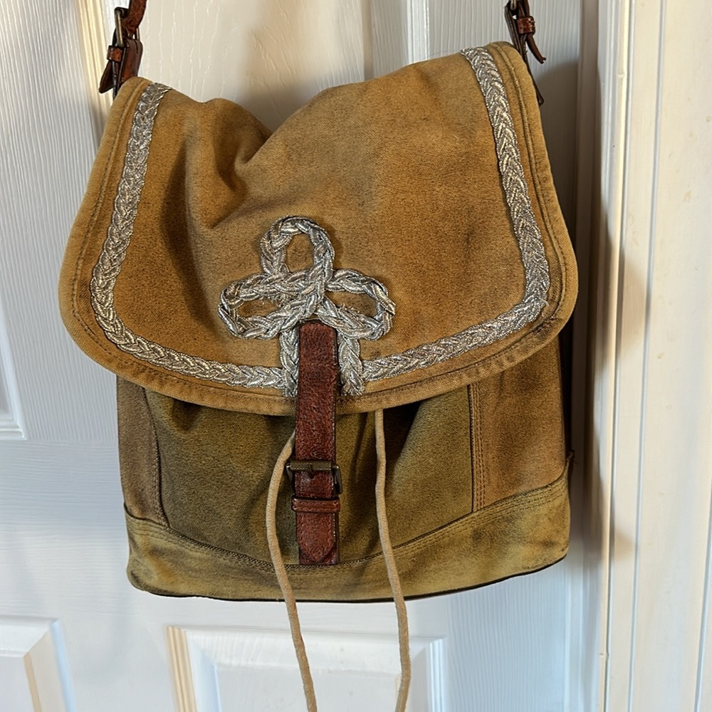 Free People Canvas Messenger Bag